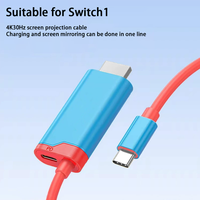 Câble adaptateur Type-C vers 4K haute définition pour téléphones, ordinateurs portables, moniteurs et fonction de mise en miroir d'écran Switch