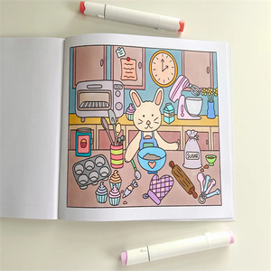 Livre de coloriage pour enfants, personnalisé en usine en Chine, avec des animaux mignons, des princesses et des princes, pour apprendre facilement à <span class=keywords><strong>dessiner</strong></span> et à peindre - Product Image 1