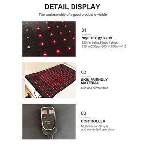 Fitkang OEM Maßgefertigte Körpertherapie Schmerzlinderungsmatte Rote Nahinfrarot-LED-Lichttherapie Massageprodukte für den Heimgebrauch - Product Image 3