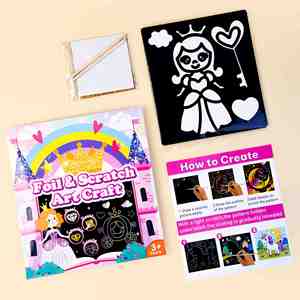 Regalos y Artículos para Fiestas de Cumpleaños de Niños: Cuadernos de Arcoíris y Kits de Arte de Rascado con Lámina para Niños - Product Image 4