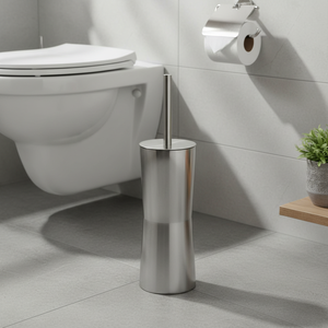 Portascopino WC MSV 'Miami' in acciaio inossidabile, grigio - Product Image 3
