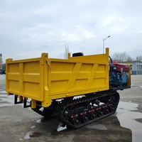 Mini-camion benne sur chenilles Kuangcheng 2 tonnes Vert/Jaune Faible coût d'entretien 880 kg Garantie 1 an