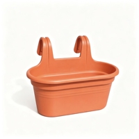 Pots à fleurs à double crochet pour extérieur, jardin, patio, clôture, balcon