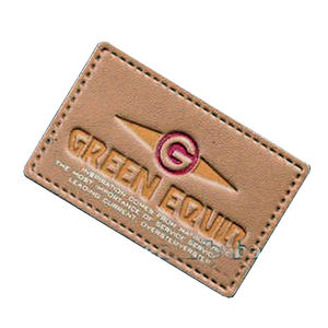 Customizable PU <strong>Fake</strong> Leather Patches Personalized Heat Press Hot Stamp Printed <strong>Brand</strong> Name Logo for Clothing Jean Label Garments - Product Image 6