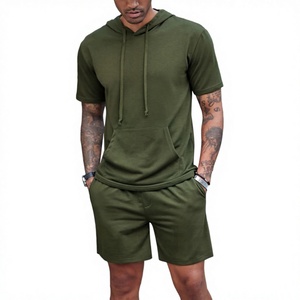 Conjunto Deportivo de Otoño para Hombre de 2 Piezas Personalizado, Transpirable, de Secado Rápido, Tela de Poliéster/Algodón, Estilo Urbano, Venta al Por Mayor - Product Image 1