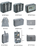 Logo personnalisé grande capacité 9 pièces Pack maille vêtements organisateur voyage bagages organisateur pochette ensemble Cubes d'emballage