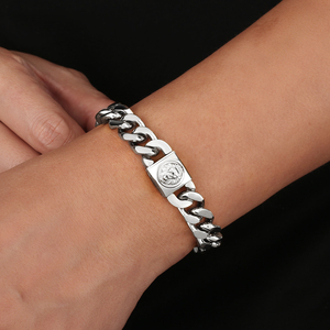 Superbe Bijou Cadeau Tête de <span class=keywords><strong>Lion</strong></span> Plaquée Or 18 Carats Acier Inoxydable Maillons Cubains Hip Hop Hommes Femmes Bracelet <span class=keywords><strong>Roi</strong></span> <span class=keywords><strong>Lion</strong></span> Couronne 3D Animal 12mm - Product Image 6