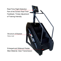Escalade professionnelle Stepper Fitness Escalier avec programmes d'entraînement/LED/moniteur de fréquence cardiaque Escalier Master