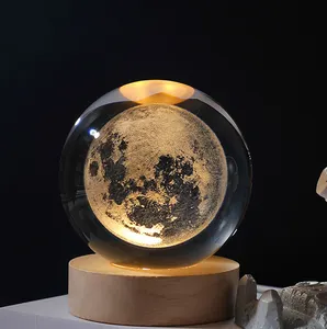 Pierre naturelle K9 boule de cristal gravé en 3D, nouveau Design, meilleure vente, événement, guérison, gestion de fond blanc gravé, qualité supérieure