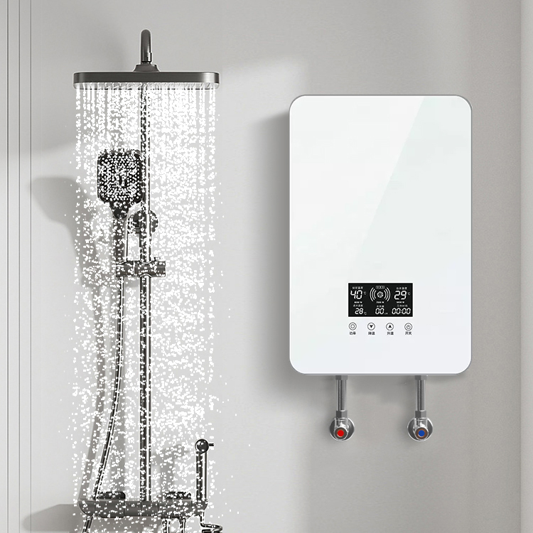 2026 High-end Kitchen Electric Hot Shower Tankless Bucket Water Heater Stainless Steel Commercial Hotel Household Wall Mounted