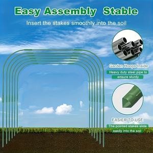6 ensembles de cerceaux de <span class=keywords><strong>serre</strong></span> pour lits surélevés, cerceaux de jardin détachables, tunnel de jardin sans rouille pour tissu de jardin, cerceaux de jardin - Product Image 3