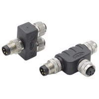 Impermeable M8 Circular Din Conector Y-Splitter T-Connector 3 Pin 1 Macho 2 Hembra Adaptadores Electrónicos Proveedores Conector