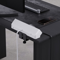 Bloc multiprise de bureau EU PD25W à fixation par pince, station de charge rapide 4 prises, 2 ports USB-C et USB-A avec câble d'extension pour usage au bureau