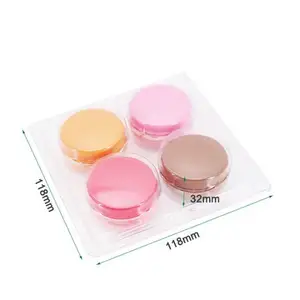 Recipiente de embalagem de plástico transparente para macaron, caixa de presente para macaron e chocolate, 4 cavidades, embalagem de luxo transparente