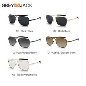 Gafas de Sol Metálicas Greyjack para Hombre, Montura Negra, Lentes TAC Polarizadas con Protección UV400, para Conducir, Pescar y Deportes al Aire Libre - Product Image 3
