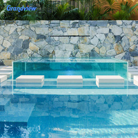 Grandes piscines structurelles en acrylique, construction modulaire de piscines