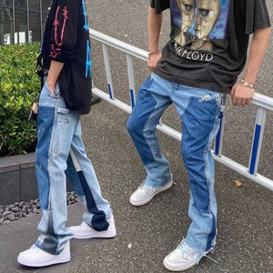 Venta al por mayor OEM: Vaqueros de algodón 100% de alta calidad para hombre, diseño vintage bordado, corte recto, cintura media, estilo urbano de invierno y primavera. - Product Image 1