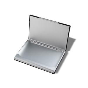 Office Luxury Metal <b>ID</b> Card <b>Holder</b> Pocket Metal Business PU Leather Name Card <b>Holder</b> - Product Image 5