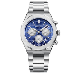 นาฬิกาควอตซ์สปอร์ตหรูสำหรับผู้ชาย สายสแตนเลส กันน้ำ พร้อมฟังก์ชันโครโนกราฟ รับผลิตแบบ OEM ODM พร้อมโลโก้ ผลิตในประเทศจีน - Product Image 1