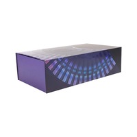 Vente en gros, nouvelle arrivée, boîte cadeau rigide de luxe écologique et portable avec affichage transparent, impression offset, recyclable et réutilisable
