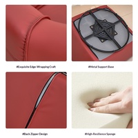 Einzelsofa Luxuriöser Loungesessel Relaxsessel Moderner Minimalistischer PU-Leder-Polstersessel mit Drehfunktion Wohnmöbel