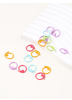 16x15mm 50PCS Marqueurs de point à tricoter en alliage à base de zinc Spirale Multicolore Peint Marqueur Boucle Crochet Point Aiguille Clip