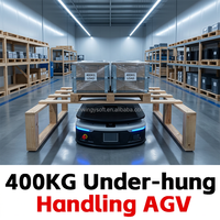 Vehículo Autónomo Guiado por Ordenador (AGV) con Capacidad de Carga de 400-1000 kg, Sistema de Elevación Oculto Personalizado, AMR, AGV para Almacenes
