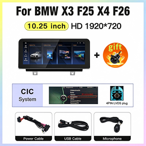 Autoradio Android STWEI 10,25 pouces pour BMW X3 F25 X4 F26 2011-2017 CIC NBT CarPlay sans fil GPS 6+64 Go - Product Image 3