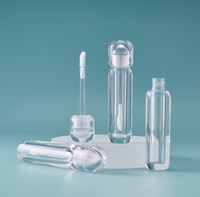 Flacons vides pour gloss à lèvres entièrement transparents, matériaux d'emballage cosmétique professionnels personnalisables pour le sérigraphie de rouge à lèvres