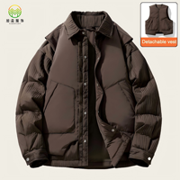 Manteau d'hiver convertible 3-en-1 personnalisé pour hommes vêtements de randonnée en plein air avec gilet détachable et veste bouffante chauffante à bulles