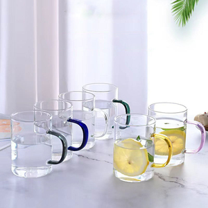 Tasse à petit-déjeuner en verre borosilicate haute résistance 300/430 ml, transparente, pour eau/lait/jus - Product Image 4