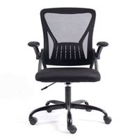 Chaises de bureau pivotantes en maille de haute qualité avec dossier mi-haut et accoudoirs rabattables pour le bureau à domicile et les salles de réunion