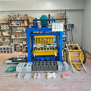 QT4-40 Ziegelherstellungsmaschine mit Getriebe und Schwenkarmsystem, Hochleistungs-Betonblock-Produktionsanlage - Product Image 3