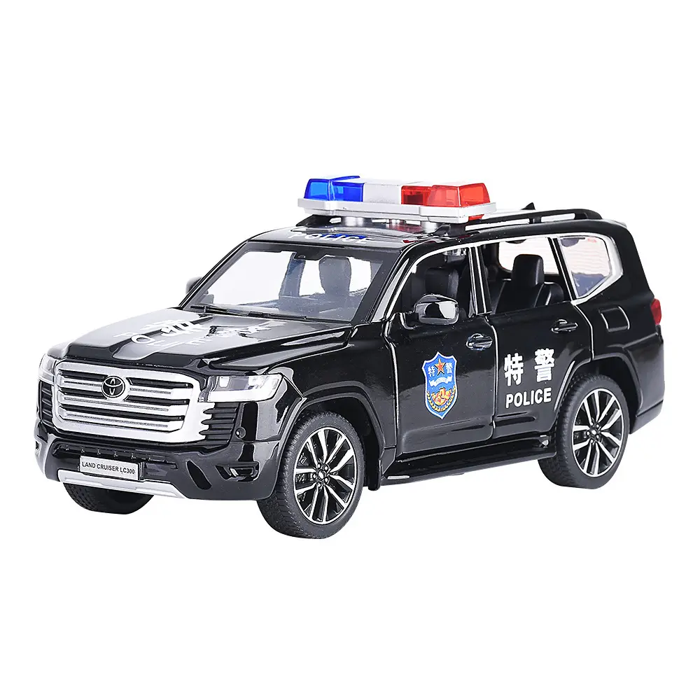 New Boxed Model 1:32 Alloy Police Car Model Children'S Alloy Toy Return Door Diecast Car