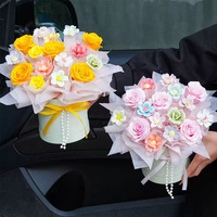 Bouquet de fleurs en céramique fait main pour la fête des Mères 520, cadeau d'anniversaire créatif pour la décoration de bureau et d'intérieur