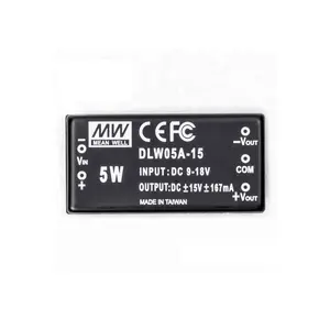 Original meanwell DLW05B-15 5W DC-DC Regulated Dual Output Converter