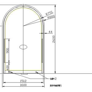 Porte tournante à axe central à 360 degrés, en aluminium et verre, pour magasin, avec arche ultra-étroite de 18 pouces - Product Image 5
