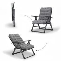 Chaises de camping de plage pliables réglables légères faciles à transporter confortables en métal avec coussin