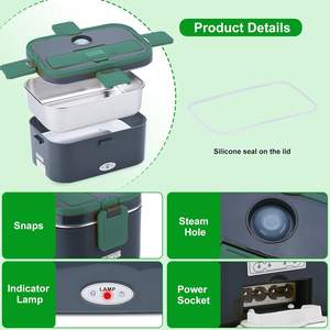 1.8L Electric Lunchbox <b>Portable</b> <b>Food</b> <b>Warmer</b> Heated Electric Lunch Box for Car and Home 220v - Product Image 5