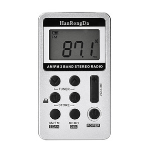 Radio de bolsillo estéreo, miniradio universal de doble banda con pantalla digital, auriculares, batería incorporada, seguro, ecológico y duradero - Product Image 3