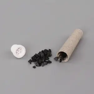 Natural Brown Conical Smoking Pipe Filter with Coconut Charcoal6mm/7mm/8mm/9mm Factory custom logo
