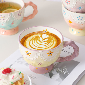 Keramikbecher - Büro-Wasserbecher - Niedlicher und Kreativer Frühstücksbecher - Milch, Kaffee, Haferflocken - Universeller Becher für Alle Zwecke - Product Image 3