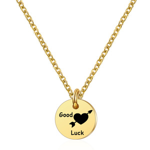 Collar con Colgante de Cupido de Buena Suerte, Chapado en Oro de 18K, Cadena Redonda de Acero Inoxidable, Joyería para Uso Diario, Regalo - Product Image 5
