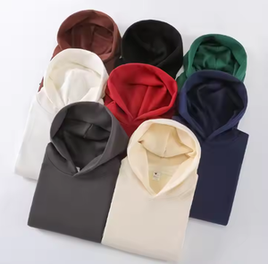 Dropshipping Venta al por mayor 500gsm Unisex 100% algodón Sudadera con capucha pulóver de alta calidad para hombre en blanco de gran tamaño Sudadera con capucha de lana - Product Image 1