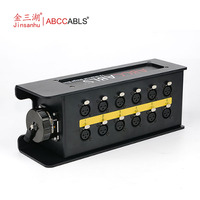 ABCCABLS Caja de escenario de audio de 12 vías y 37 pines, divisor de audio XLR de 12 canales, conexión rápida a Fan 19Pin Socapex a caja de escenario hembra de 12XLR