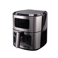 Friteuse à air électrique multifonctionnelle 6L carrée moderne, four vapeur, friteuse sans huile, cuiseur vapeur, rôtissoire numérique domestique