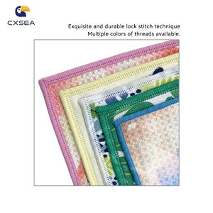 Logotipo personalizado bordado toallas suaves Rosa poliéster niños pequeños púrpura hogar cara toalla <span class=keywords><strong>de</strong></span> mano - Product Image 2