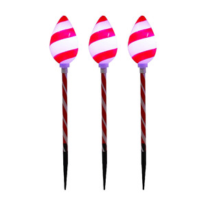 Set of 3 Walkway Pathway Stake LED <b>Lights</b> Outdoor Waterproof Yard Lawn Christmas Decor for Holiday Festive Party - Product Image 1