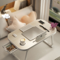 Meubles de support d'ordinateur portable de bureau Table de lit de bureau d'ordinateur portable d'étude portative pliante ergonomique multicolore avec la fente