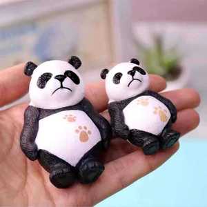 Figurines d'animaux miniatures en PVC Panda pour la décoration de la maison, ornement de style chinois - Product Image 4